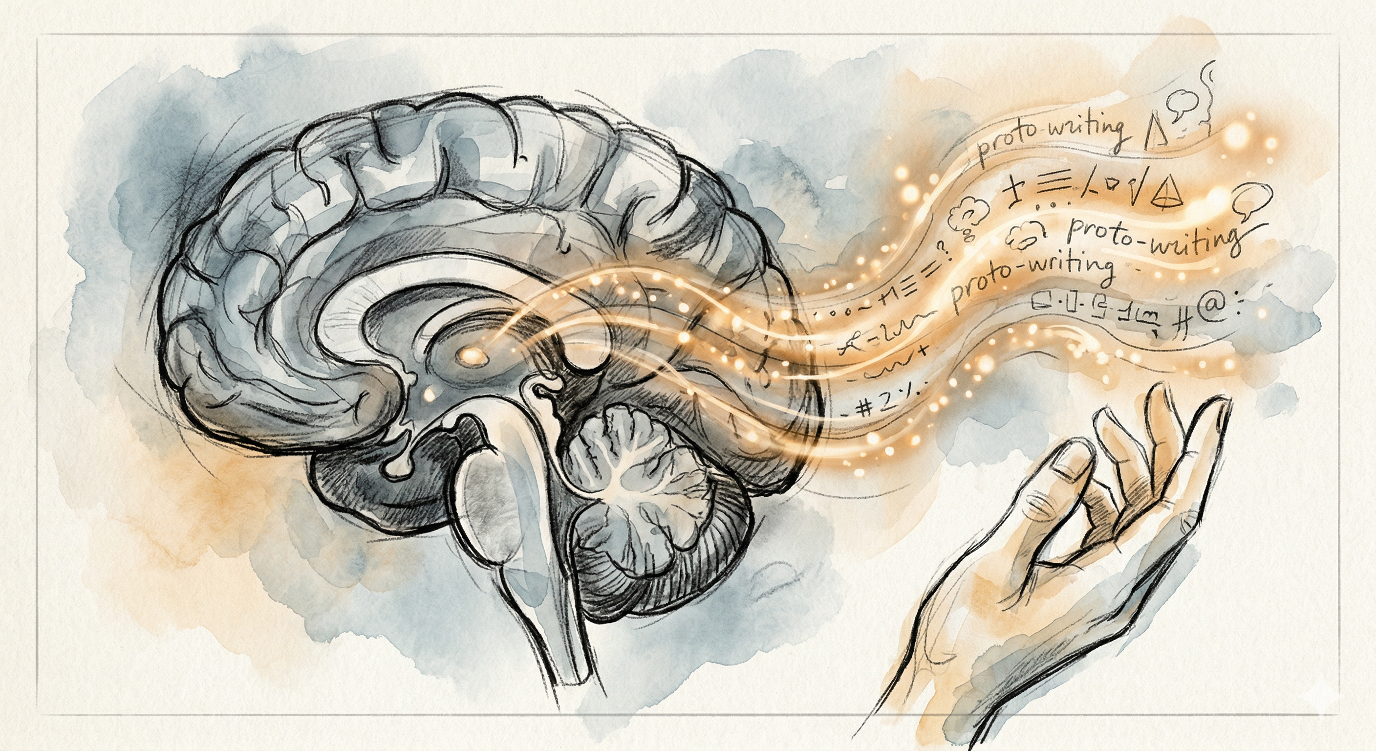 Neural decoding schematic showing motor cortex signal reconstruction