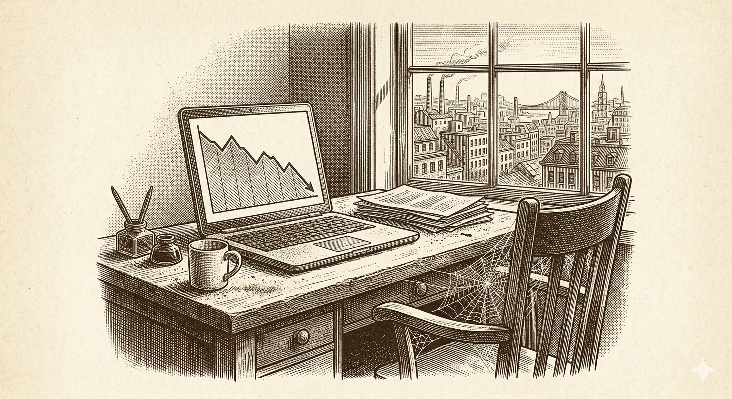 Placeholder for illustration of freelance marketplace decline