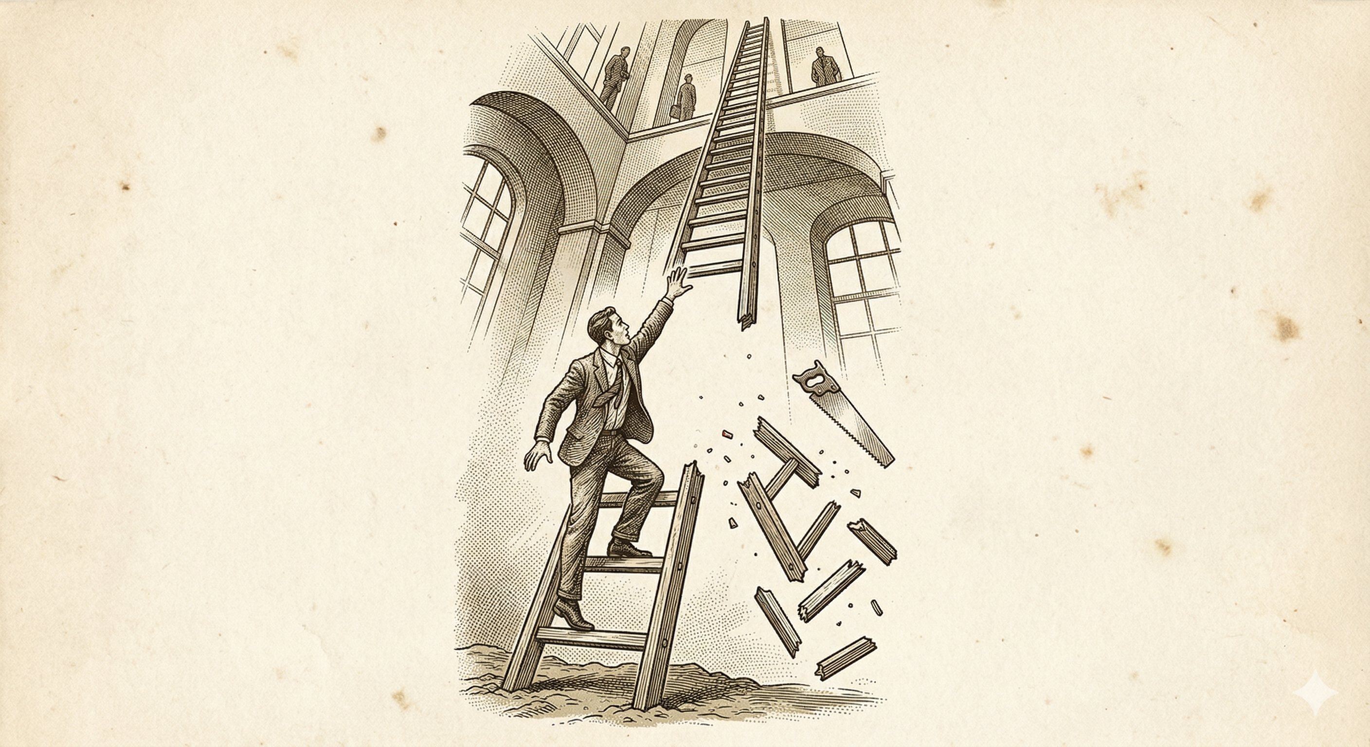 Placeholder for illustration of career ladder disruption